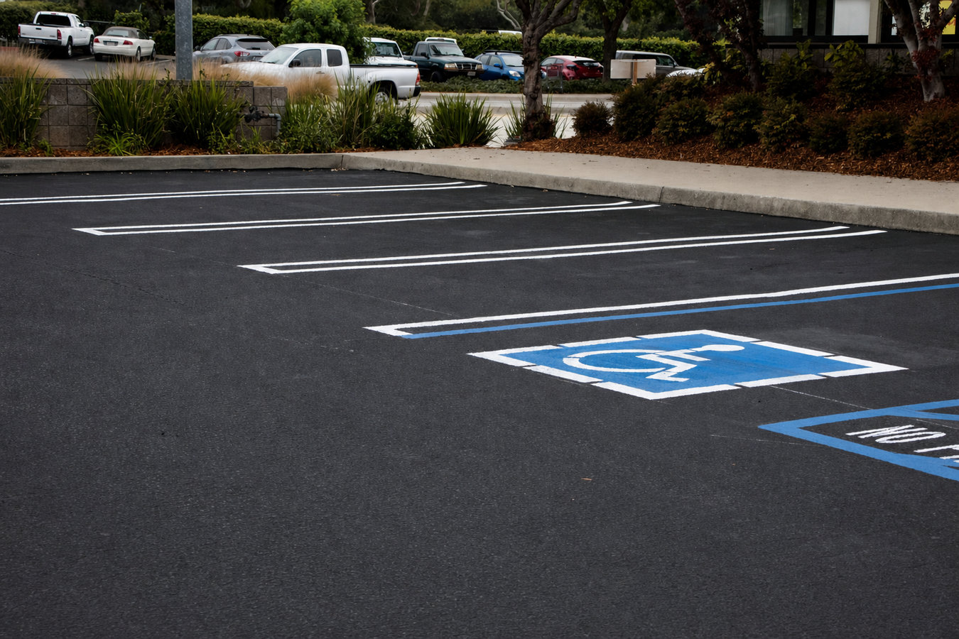 Parking lot striping